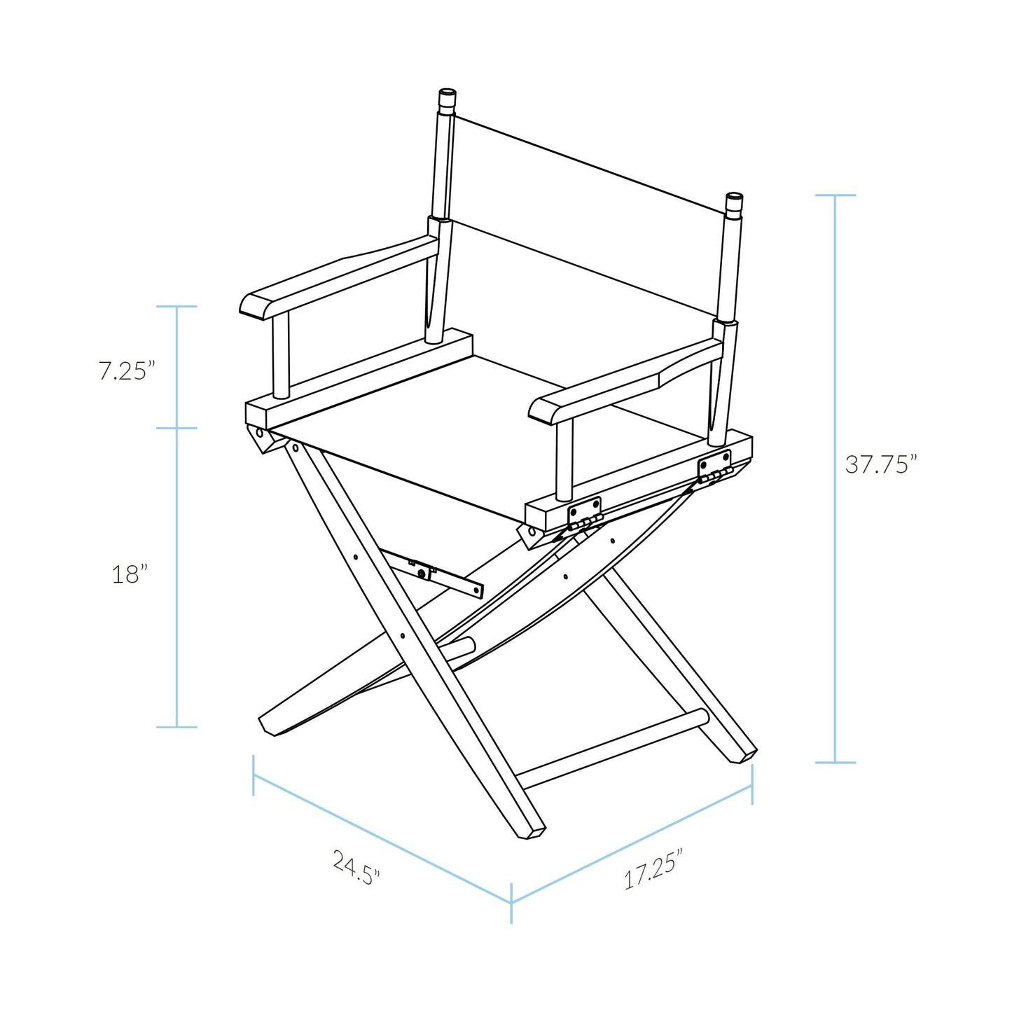 American Trails Extra-Wide Premium 18" Director's Chair Mission Oak Frame with Natural Canvas