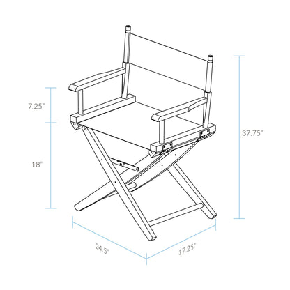 American Trails Extra-Wide Premium 18" Director's Chair Mission Oak Frame with Natural Canvas
