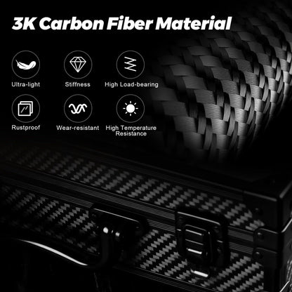 DOBEN Watch Box for Men, Carbon Fiber Hard Watch Case with Plush Interior, 5-Slot Storage Watch Organizer, Luxury Gift Box for Collectors