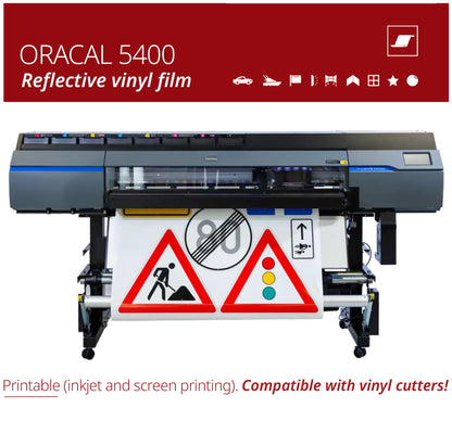 ORACAL 5400 Reflective Craft Safety Vinyl - 12" x 24" Self-Adhesive Roll for Vinyl Cutters and plotters Including 12" x 24" Roll of Transfer Paper (Green Reflective 3 Rolls)