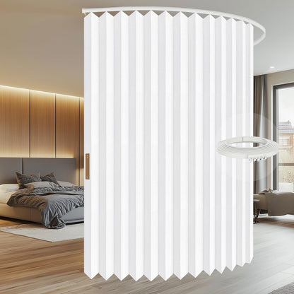 AJAZZ 100% Blackout Room Divider Curtains Screen Partitions, Blackout Sound Reducing Divider Room Panel for Doorway Glass Window Sliding Door Patio(White, W100 x L84, 1 Pack)