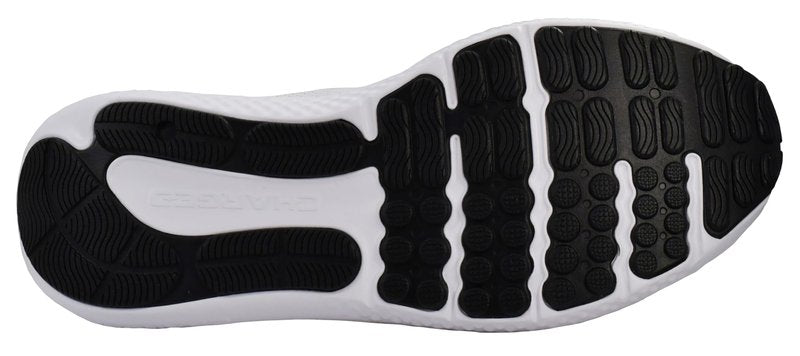 Under Armour Men's Charged Rogue 4 Sneaker, White/Black/Green Mode, 11.5