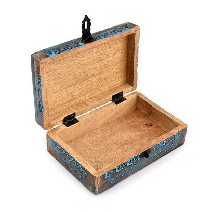 BHAVATU |Wooden Jewelry Box, Tarot Box, Celestial Home Decor, Witch Box, Tree of Life, Trinket Box |Size- 8" x 5" x 2.5",| Decorative Storage Bin