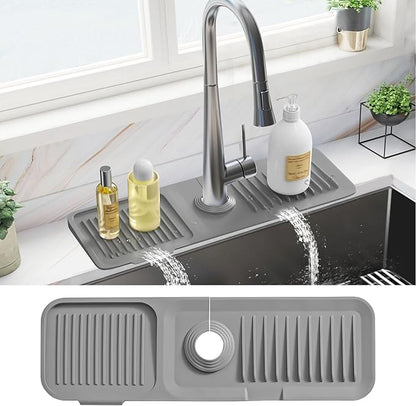 PoYang 17.7 Inch Faucet Mat for Kitchen Sink Splash Guard Behind Faucet