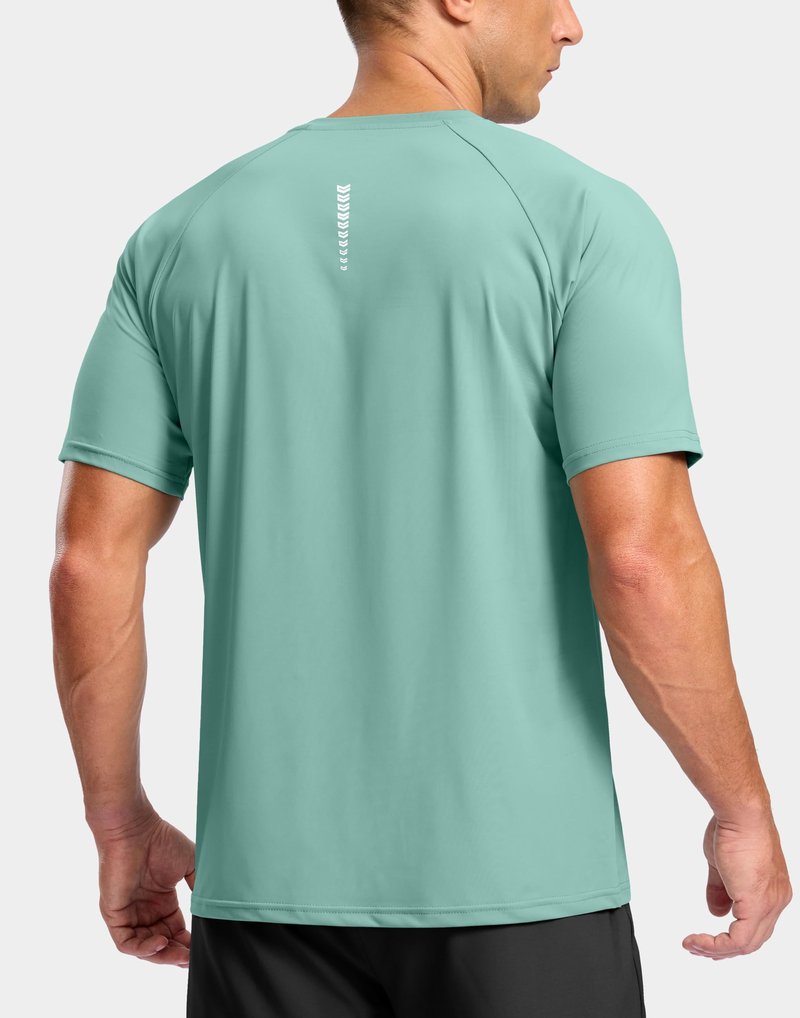 G Gradual Men's Athletic Workout T-Shirts Moisture Wicking Cooling Running Shirts Short Sleeve Performance Tee for Gym Tennis(Jasmine Green,3XL)