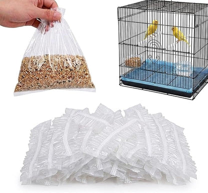 Bird Cage Liners, 80 Disposable Bird Cage Liner Bags, Quick and Easy Bird Cage Cleaning