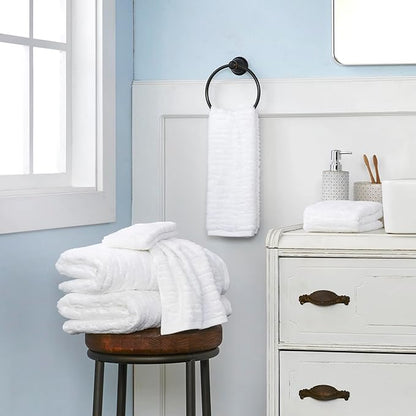 SKL Home CloudSoft 100% Cotton Luxury 6-Piece Towel Set, 600 GSM, Ultra Plush &