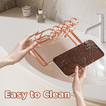 Electric Toothbrush Holder for Bathroom Countertop 5 Metal Slots Toothpaste