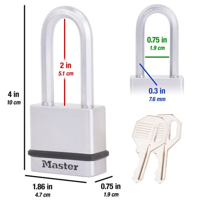 Master Lock M530XTLH Magnum Solid Steel Keyed Alike Padlocks, 1-Pack, 2-Count