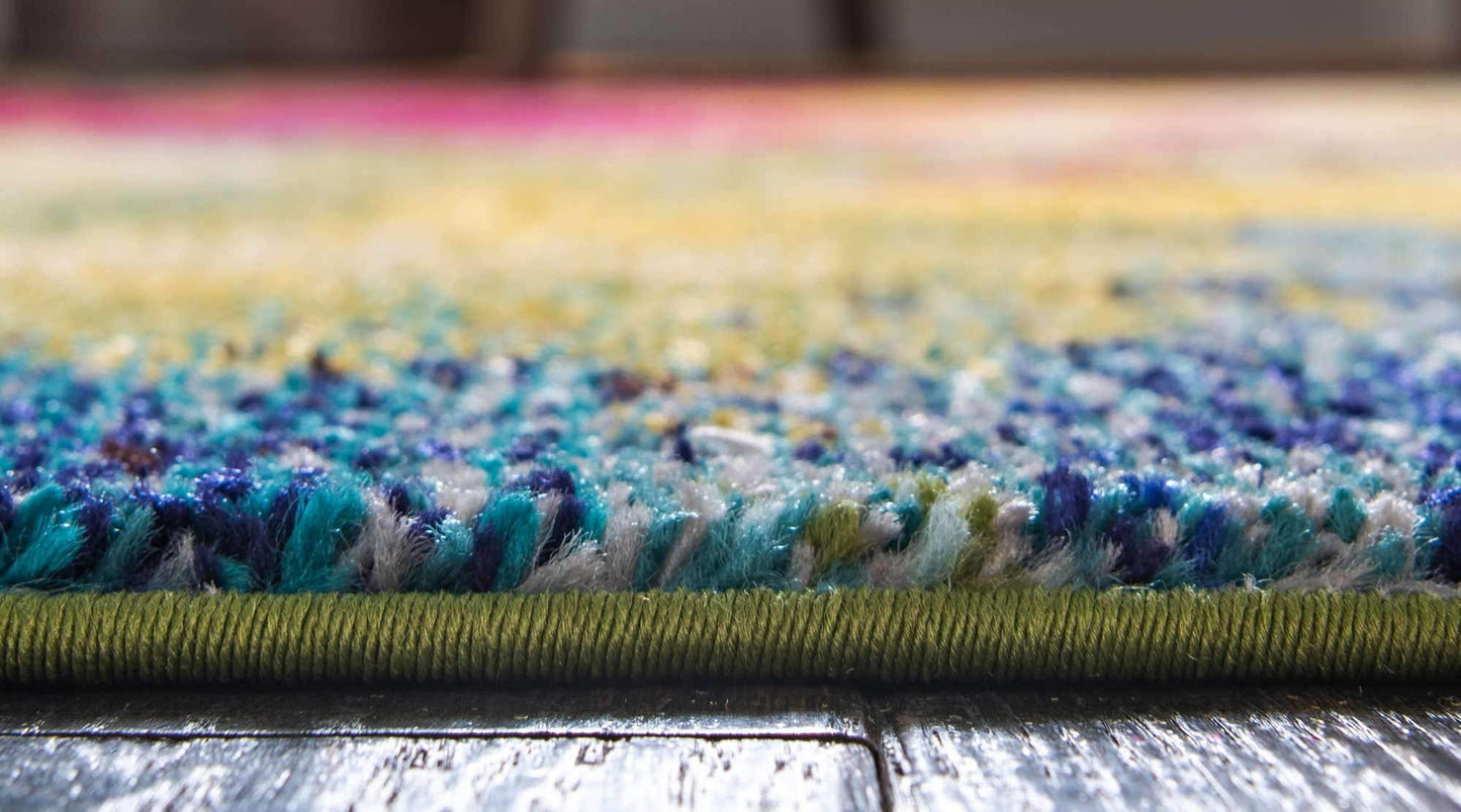 Unique Loom Estrella Collection Colorful, Abstract, Watercolor, Modern, Eclectic Area Rug (5' 0 x 8' 0 Rectangular, Multi/Beige)
