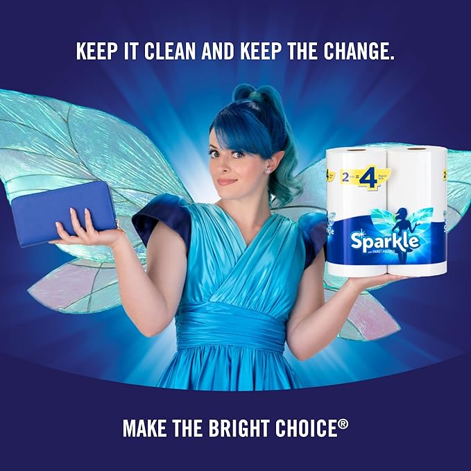 Sparkle Pick-A-Size Paper Towels, 3 Triple Rolls = 9 Regular Rolls, Everyday