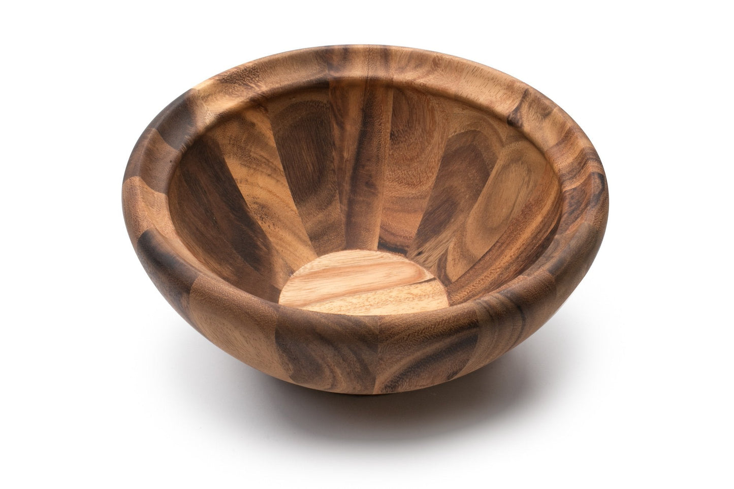 Ironwood Gourmet Acacia Wood Salad Bowl, Large 12" x 5" Salinas Fruit and Salad Bowl