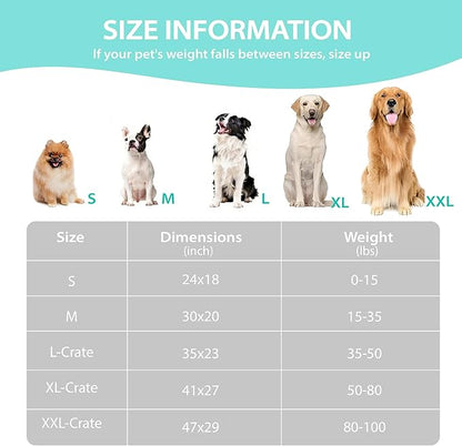 Cooling Dog Mat Q-Max>0.5 - Rapid Cooling Tech, Thin Breathable Crate Pad, Portable Washable Summer Mat, Chill Soothing Fabric - 24"x18" Small Dog/Cat, Wander Blue