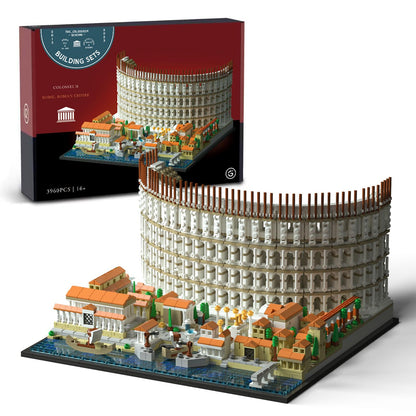 Givenni Architecture The Roman Colosseum Building Sets; Collectible Model for Adults; Home Décor Model Building Kit, Creative DIY Activity, Famous Landmarks Collection (3989Pieces)