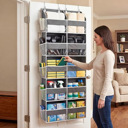 Over the Door Organizer 5 Tiers, Extra Large Behind Door Storage of 10