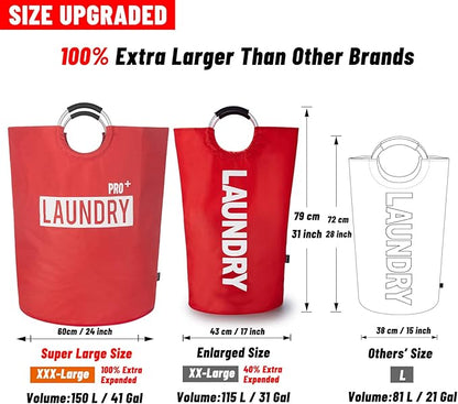 Caroeas Super Large 150L Laundry Basket Pro, Waterproof Laundry Hamper