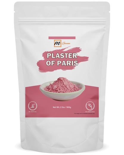 mGanna Pink Plaster of Paris (POP) 908 g / 2 lbs – Thermoherb Beauty Face Mask, Crafting and Mold-Making