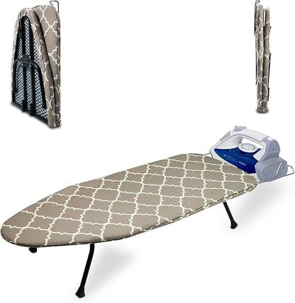Metal Mesh Panel Tabletop Ironing Board | Foldable Iron Board | Heavy Duty