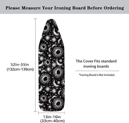 Stretchy Home Ironing Board Cover, Moon Sun Star Print Ironing Board Cover