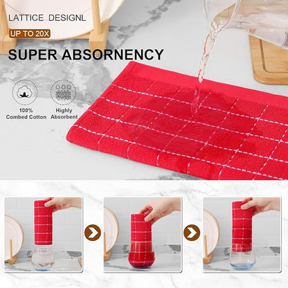 Mordimy 100% Cotton Terry Cloth Kitchen Towels, Super Soft and Absorbent Dish