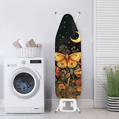 Butterfly Starry Sky Steam Ironing Board Cover, Retro Butterfly Flower Cluster