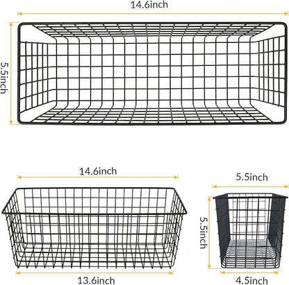 2 Sets Extra Large Hanging Wall Basket, WallmountedFruit Vegetable Toy Snack