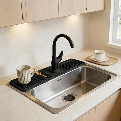 Silicone Faucet Mat for Kitchen Sink, Kitchen Sink Splash Guard Behind Faucet