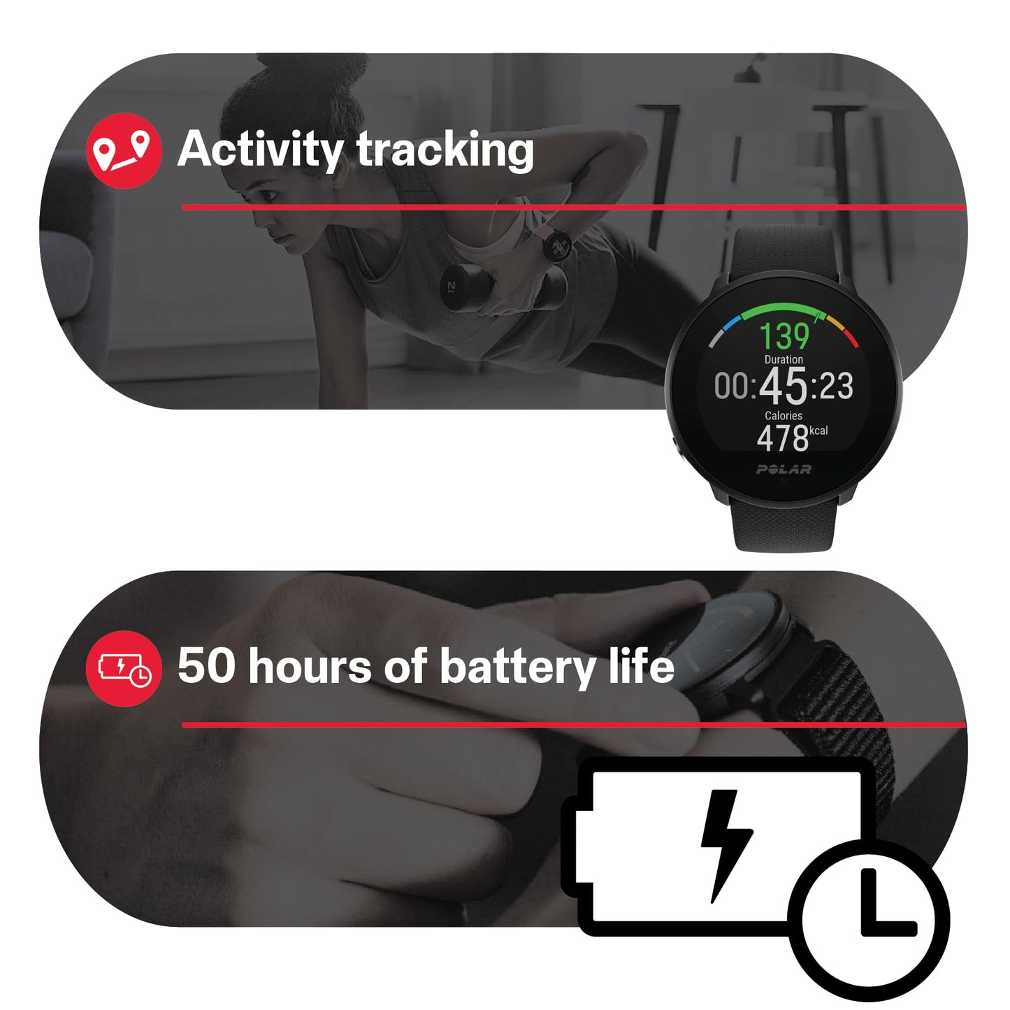 Polar Unite - Fitness Watch, 24/7 Activity Tracker, Automatic Sleep Tracking, Connected GPS, Smart Daily Workout Guidance, Recovery Measurement, 130 Sports Profiles, Wrist-Based Heart Rate Monitor