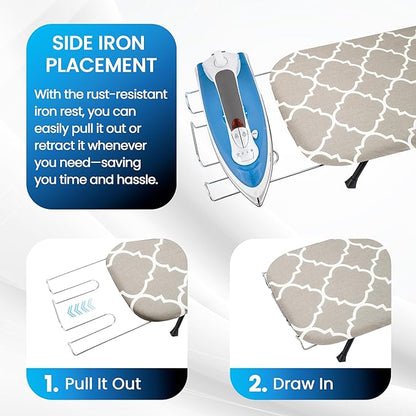 Metal Mesh Panel Tabletop Ironing Board | Foldable Iron Board | Heavy Duty