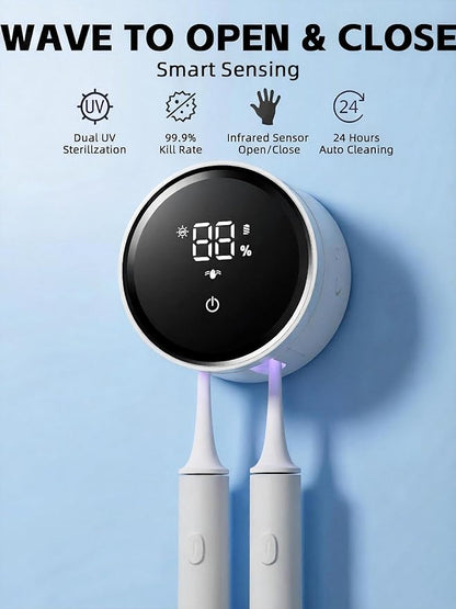 Toothbrush Holders for Bathroom, WONICO Toothbrush Sanitizer Holder, Tooth