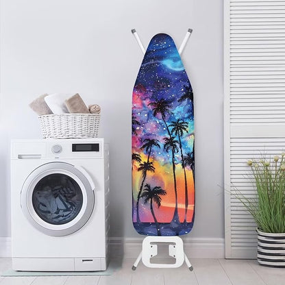 Tropical Palm Tree Ironing Board Cover and Pad Standard Size Padding Decorative