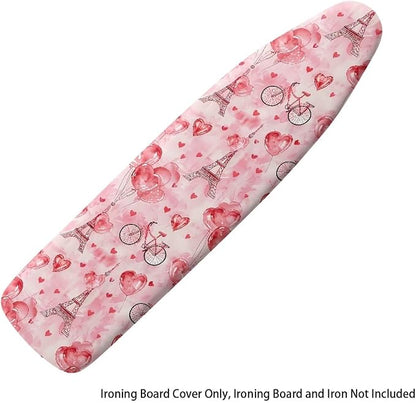 Heart Design Ironing Board Cover and Pad 15 x 54 Thick Padding