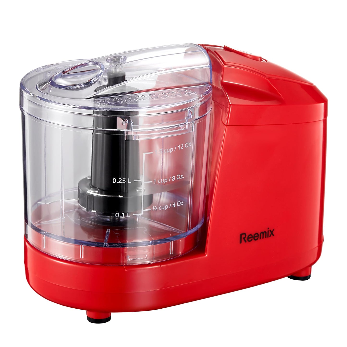 Reemix 1.5-Cup One-Touch Electric Food Chopper, 100W Mini Food Processor Meat Grinder, Mix, Chop, Mince and Blend Vegetables, Fruits, Nuts, Meats, Stainless Steel Blade (Black)