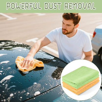 4 Pack Extra Large Microfiber Cleaning Cloths 20"x30", Lint-Free Reusable Towels