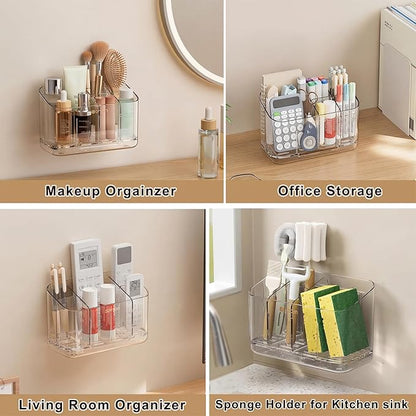 Toothbrush Holder for Bathroom Wall Mounted, 5 Slots Acrylic Toothbrush and
