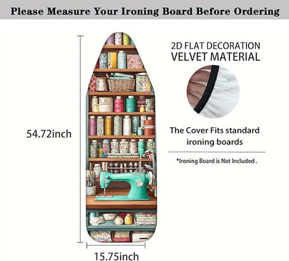 Nuxovilar Sewing Supplies Shelf Pattern Ironing Board Cover, 15×54 inch