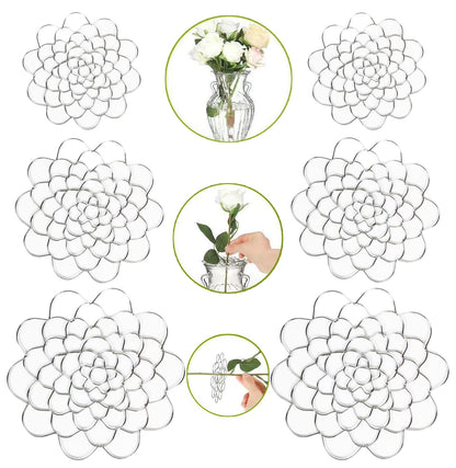6Pcs Flower Arrangement Holder,BetterJonny 4/5/6Inch Stainless Steel Wire Flower Arranging Tool DIY Floral Design Reusable Metal Frog Insert for Bouquets, Centerpieces, Tall/Short Vases