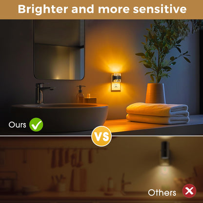 L LOHAS LED Night Light, Bubble Night Lights Plug into Wall,2 Pack 3000K/4000k/5000K Adjustable Color Temperature Night Light,Dimmable Nightlights with Dusk to Dawn Sensor for Rooms Bathroom Hallway