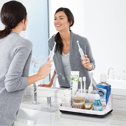 Marble Bathroom Countertop Organizer