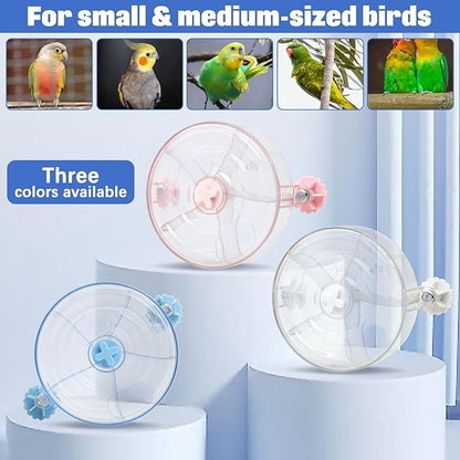 BNOSDM Bird Foraging Toy Creative Feeder Systems with Seed Food Rotating Wheel for Enrichment & Training Parrot Puzzle Toys Ideal for Small and Medium Cockatiel Parakeet Conure(Blue)