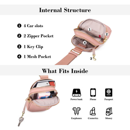 INICAT Anti Theft Crossbody Bags for Women Travel Small Sling Bags Cross Body Bag Purses for Woman
