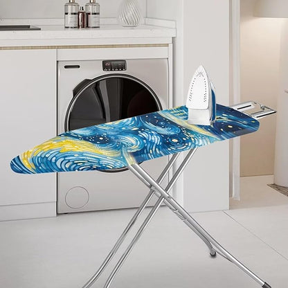 Starry Night Ironing Board Cover and Pad, Dragonfly Iron Board Cover Non-Slip