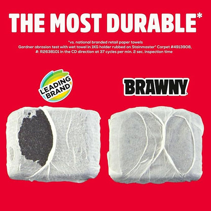 Brawny Tear-A-Square 3-Ply Paper Towels, 8 Triple Rolls = 24 Regular Rolls