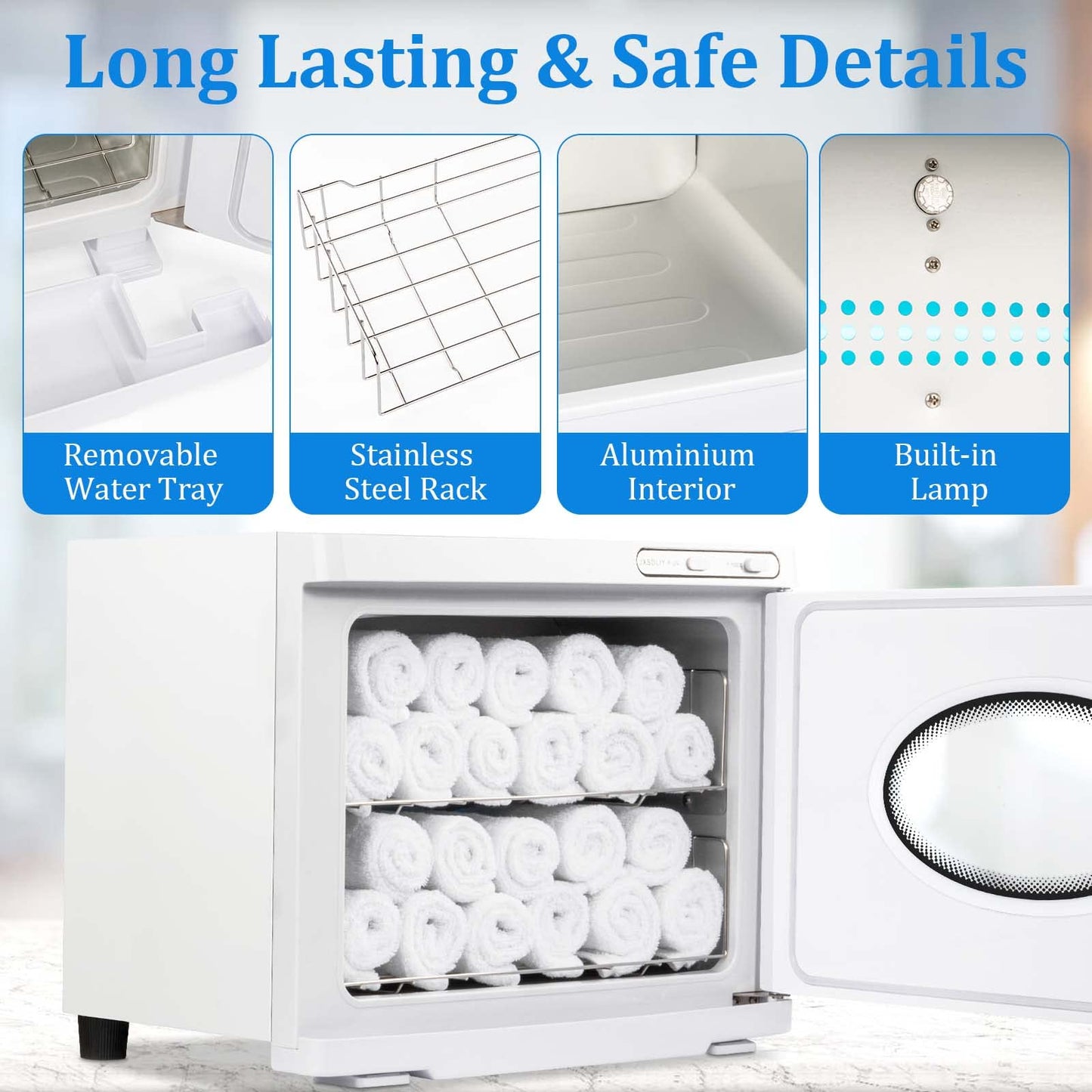 Small Hot Towel Warmer for Spa Home Salon Esthetician 2-in-1 5L Mini Personal Hot Towel Cabinet Towel Warmers Spa, Fast Heating Towel Heater Towel Steamer for Facials…