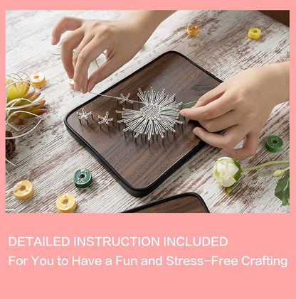 BAZIMA DIY String Art Kit for Beginner, DIY Dandelion Craft Kit,Unique Gift,Craft Kit for Holidays