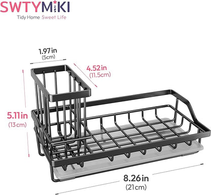 SWTYMIKI Large Sink Caddy Kitchen Sink Organizer