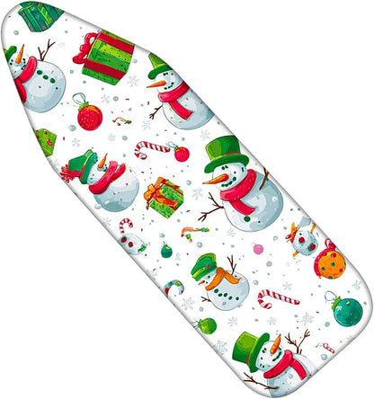 Nuxovilar Ironing Board Cover Winter Snowman Collage Pattern Polyester 15x54