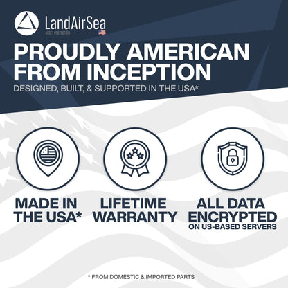 LandAirSea 54 GPS Tracker (Premium Edition) - Long Battery, Magnetic, & Waterproof. Global GPS Tracker for Vehicles. Made in The USA from Domestic & Imported Parts. Subscription is Required.