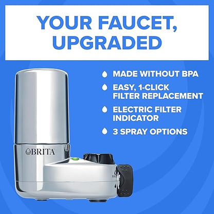 Brita Faucet Mount Water Filter System, No-Wait Filtration, Easy Install
