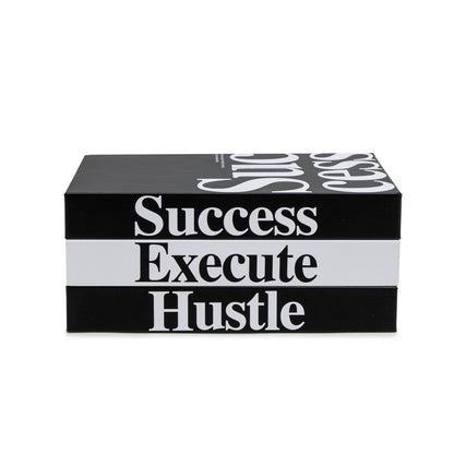 TwoDays Motivational Office Decor: Modern Decorative Books (Set of 3), 6.7 x 9.8 x 1.4 inches
